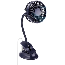 Mini ventilador portátil do carrinho de criança do grampo, 3 ajustes das velocidades, ventilador de mesa quieto a pilhas recarregável flexível de usb dobrável para casa, 2024 - compre barato