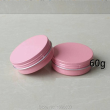 Алюминиевая банка для косметики розового цвета, 60 г, пустые алюминиевые банки 60 мл для косметического крема, крышка винта для коробки, розовый горшок, 50 шт./лот 2024 - купить недорого