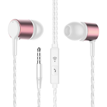 New Fashion Sport 3.5mm Crack Earphone Earbud with Microphone Hands Free Wired Super Bass Earphones For Samsung 2024 - buy cheap