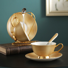 Grau superior osso china xícara de café criativo europeu conjunto de xícara de chá e pires festa em casa chá da tarde porcelana 2024 - compre barato