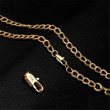 free delivery 20inches Gold 9MM hot 18 K necklace 0 shape double-sided frosted face necklace 50CM 2024 - buy cheap