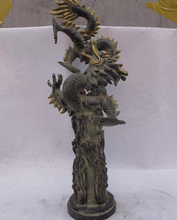song voge gem S0810 China Folk classical Copper Bronze Feng Shui Lucky Auspicious Dragon Art Statue 2024 - buy cheap