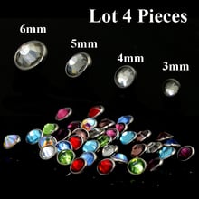 Lot 4 Pieces Surgical Steel Micro Dermal Piercings Dermal Anchor Top Piercings Skin Diver CZ Crystal Top Piercing Body Jewelry 2024 - buy cheap