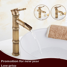 3 styles Antique Bamboo Bathroom Faucet Antique bronze finish Brass Basin Sink Faucet Single Handle Bamboo Water Tap 2024 - buy cheap