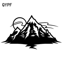 QYPF 19.7cm*11.2cm Sun Climbs Up The Mountain Delicate Vinyl Car Sticker Unusual Window Decal C18-0350 2024 - buy cheap