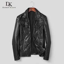 Men Genuine Leather Jacket Real Sheepskin Jackets Casual Short Black Pockets 2019 Autumn New Jacket for Man Washed Leather s1042 2024 - buy cheap