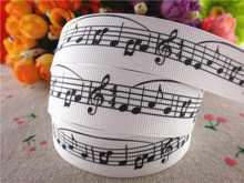 New arrival 7/8" 22mm musical note printed grosgrain ribbons hair accessories 50 yards 14122324 2024 - buy cheap