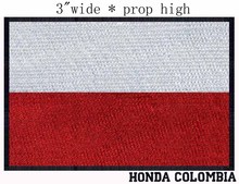 Bandeira da polônia, patch bordado de 3 "de largura, para logotipo bordado de alta qualidade/100%, costura e ferro 2024 - compre barato