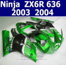 Motorcycle Fairing kit For Kawasaki Ninja ZX6R 2003-2004 03-04 100%fit Fairings ( Green black ) k56 2024 - buy cheap