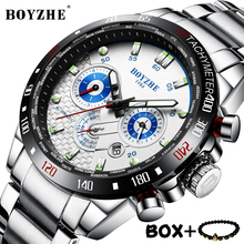 Men Watch BOYZHE Luxury Mechanical Watches Sports Clock 3D Dial Multifunction Stainless steel Watches Waterproof Wrist watch man 2024 - buy cheap