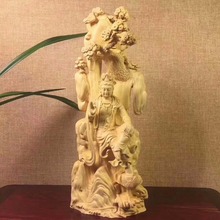 Euonymus wood carving handicraft decoration Avalokitesvara Buddha Home Furnishing jewelry ornaments 2024 - buy cheap