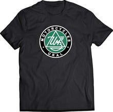 Ural motocicletas preto camiseta 2019 novo verão t camisas homens 100% algodão legal t 2024 - compre barato