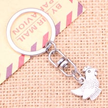 20pcs New Fashion Keychain 19x14mm cock chicken Pendants DIY Men Jewelry Car Key Chain Ring Holder Souvenir For Gift 2024 - buy cheap