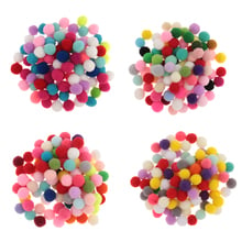 Assorted Fluffy Pom Poms Mini Mixed Colour Craft Pompoms Ball Wedding Festival Party Art Decor Size 10/15/20/30mm 2024 - buy cheap