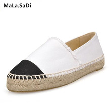 Alpargatas femininas respiráveis, calçados casuais de lona, para mulheres, loafer, cânhamo, tamanho grande 34-42, primavera e outono 2024 - compre barato