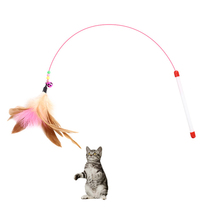 Wire Color Feathers Funny Fantastic Toy Cats Bells Cats Favorite Toys Flying Cats Toys For Cats Interactive 2024 - buy cheap