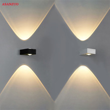 Lámparas LED de pared para interiores, luz AC85-265V de aluminio para dormitorio, sala de estar, pasillo, decoración, 3W, 6W 2024 - compra barato