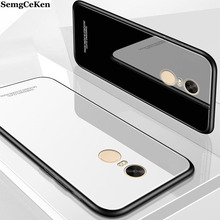 SemgCeKen luxury original hard glass mirror case for xiaomi redmi note 4 4x note4 silicone silicon back coque phone cover etui 2024 - buy cheap