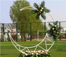 Wedding scene decoration moon arch wedding stage background decoration moon ornaments forest department wedding layout 2024 - buy cheap