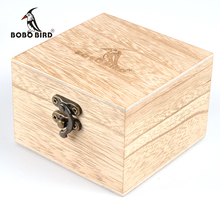 Caixas de madeira quadradas bobo bird para relógios como caixa de presente 2024 - compre barato