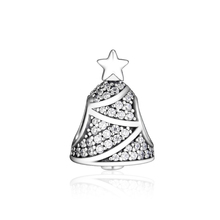 Fits for Pandora Charms Bracelets Festive Tree Beads with Clear CZ 100% 925 Sterling Silver Jewelry Free Shipping 2024 - buy cheap