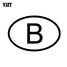 YJZT 13.5CM*9.2CM VINYL DECAL CAR STICKER BE BELGIUM COUNTRY CODE OVAL Black Silver C10-01322 2024 - buy cheap