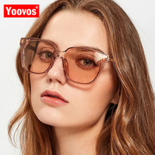 Yoovos Новое поступление Квадратные Солнцезащитные очки женские/мужские прозрачные пластиковые очки Классические винтажные уличные UV400 Oculos De Sol Gafas 2024 - купить недорого