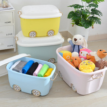 Creative Cartoon Car Plastic Storage Box With Cover Modern Home Wardrobe Children's Debris Clothing Storage Box Toy Storage Box 2024 - buy cheap