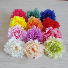 Cabezas de flores artificiales de peonía para decoración de boda, accesorios para el cabello de tela de 13cm, 20 Uds. 2024 - compra barato