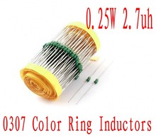 Inductores de plomo Axial, 3000 Uds., 0307, anillo de Color 1/4w, 2R7, 0,25 W 2024 - compra barato