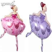 Ynaayu 1pcs Ballet Girl Foil Balloons 113 X 84cm Large Size Balloon For Baby Birthday Wedding Party Decoration 2024 - buy cheap