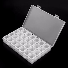 28 Grid Empty Nail Art Decoration Storage Case Box Nail Glitter Rhinestone Crystal Beads Accessories Container Nail Tool Clear 2024 - buy cheap