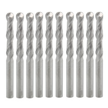 10 Pcs Carbide Ball Nose CNC Router Bits 3.175 X 17mm End Mills Copper Resin Cutters (Silver) 2024 - buy cheap