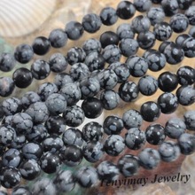Snowflake Obsidian Beads 8mm Jewelry Loose Beads 5 Strands Wholesale Free Shipping 2024 - buy cheap