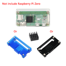 Чехол для Raspberry Pi Zero Acrylic, прозрачный/черный/синий корпус с алюминиевым радиатором для Raspberry Pi Zero W / Zero 1,3 2024 - купить недорого