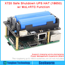 Raspberry Pi X720 UPS HAT (18650 Power)+Safe Shutdown+Wake on Lan+RTC Power Management Expansion Board for Raspberry Pi 3 B+/3B 2024 - buy cheap