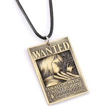 ONE PIECE Wanted Poster Necklace Robin Warrant Pendant Necklace Friendship Men Women Anime Jewelry Choker Accessories YS11445 2024 - buy cheap