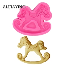 M0731 1Pcs Trojan horse modelling for the baby shower favour gifts Silicone mold cake decorating tools Fondant chocolate moulds 2024 - buy cheap