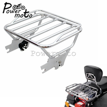 Motorcycle Chrome Rear Detachable Two Up Luggage Rack Passenger Carrier For Harley Road King FLHT FLHX FLTR 1997-2008 2024 - buy cheap