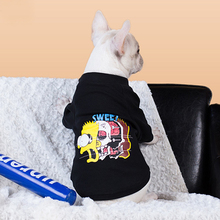Хлопковая летняя дышащая футболка с изображением французского бульдога Одежда для маленьких собак Одежда для домашних животных Костюм для мопса Чихуахуа Классный свитер 2024 - купить недорого