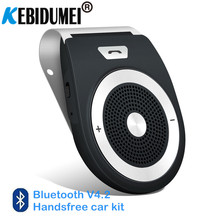 Беспроводной Bluetooth Handsfree Car Kit Динамик Громкая связь Bluetooth 4,1 EDR музыкальный приемник + Автомобильное зарядное устройство для телефона 2024 - купить недорого