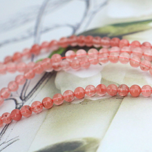 Round 4mm Pink watermelon tourmaline loose beads stone 15" DIY  women jewelry making wholesale and retail 2024 - buy cheap