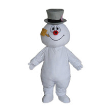 Hottest Frosty Snowman Mascot Costume Walking Adult Cartoon Clothing Free Shipping 2024 - buy cheap