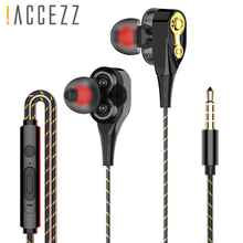 !ACCEZZ In Ear Earphones 3.5mm Audio Jack Earphone For Huawei Xiaomi LG Redmi IPhone Dual Drive Stereo Wired Microphone Headset 2024 - buy cheap