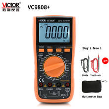 VICTOR VC9808+ 3 1/2 True RMS Digital Multimeter 1000V 20A Protable Meter Ammeter Voltmeter Inductance Frequency Tester DC AC 2024 - buy cheap