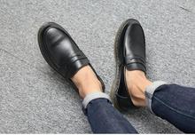 Мужские туфли-оксфорды без шнуровки из натуральной кожи в стиле ретро; модельные туфли с круглым носком для мужчин; удобная офисная Уличная обувь 2024 - купить недорого