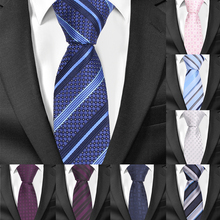 Novo magro masculino gravatas clássico gravata para ternos negócios listrado masculino pescoço gravata cravats 5cm largura do noivo gravatas 2024 - compre barato