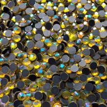 Цитрин AB Горячая фиксация Стразы DMC качественные блестящие DIY стеклянные гладкие кристаллы Алмазный кристалл для одежды 2024 - купить недорого