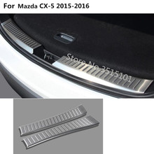 Moldura para pedaleira de carro, revestimento de aço inoxidável para pedaleira, peças 2 peças para mazda visual cx5 2013, 2014, 2015, 2016 2024 - compre barato