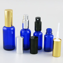 Cobalt Blue Glass Bottle With Aluminium Mist Sprayer Empty Travel Glass Parfum Bottle 100ML 50ML 30ML 20ML 15ML 10ML 200PCS 2024 - buy cheap